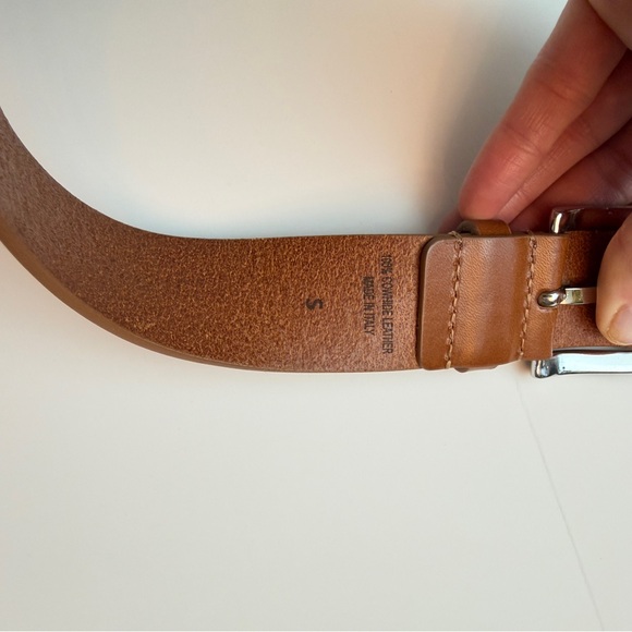 *New* Isabel Marant Leather Belt with Patent Leather Red Lightning Bolt, Small